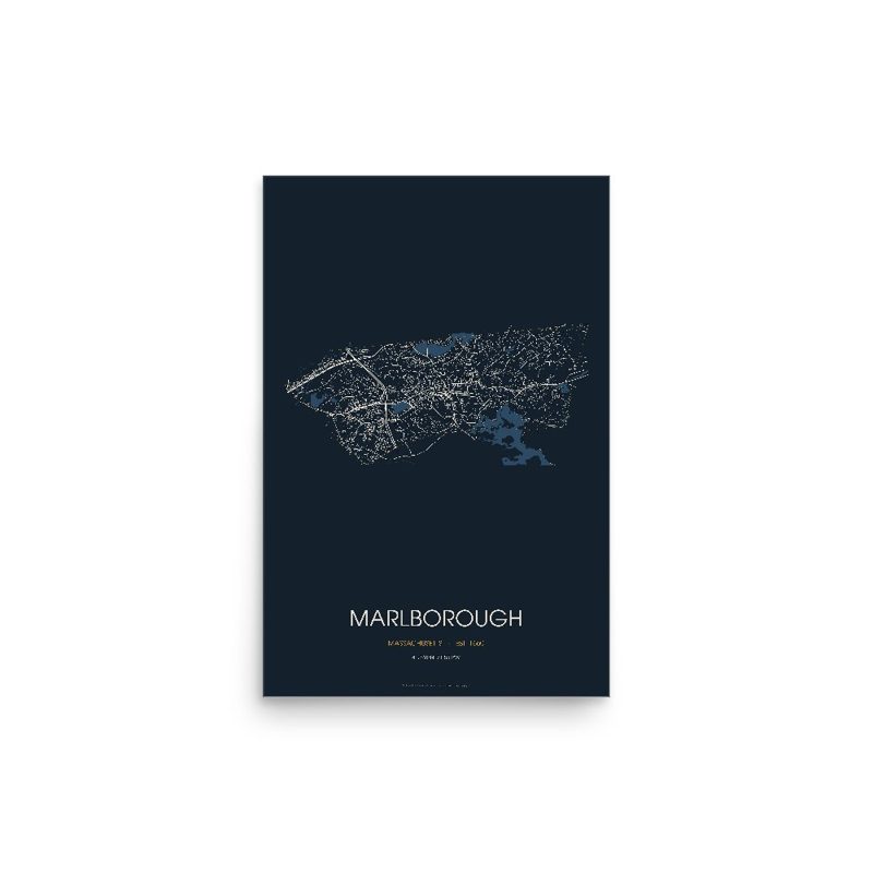 Marlborough Street Map Poster · Midnight