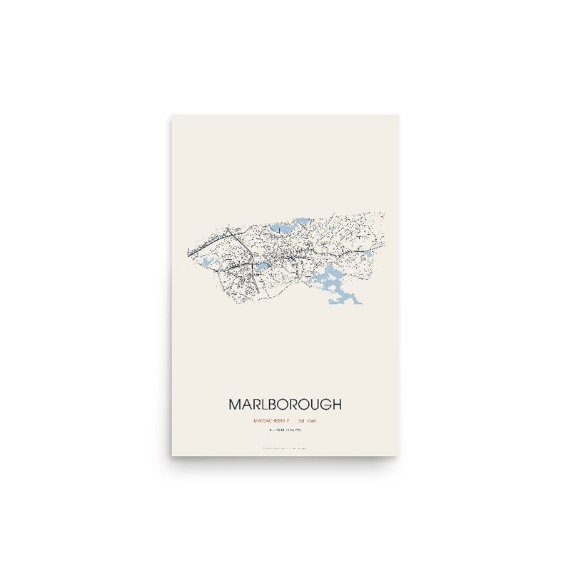 Marlborough Street Map Poster · Linen
