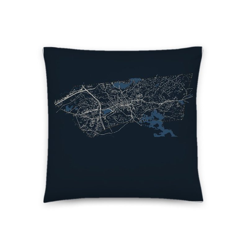 Marlborough Map Throw Pillow