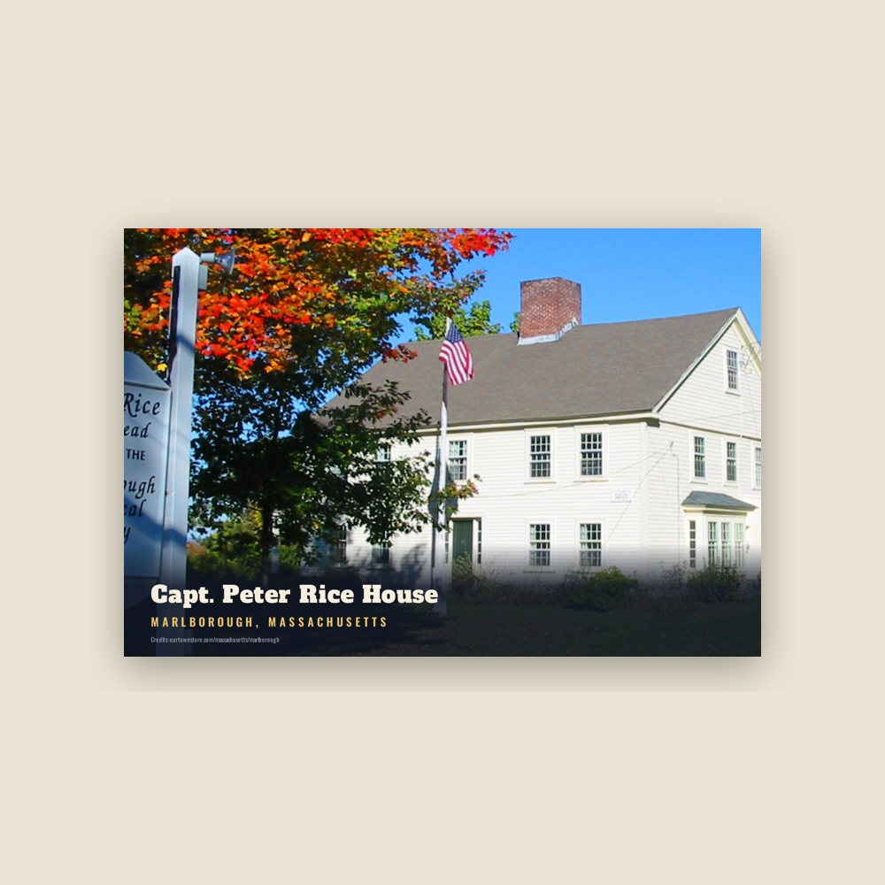 Marlborough Capt. Peter Rice House Postcard