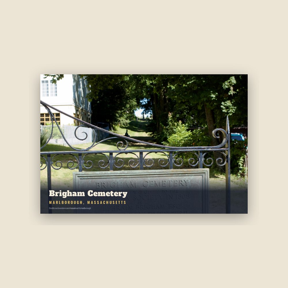 Marlborough Brigham Cemetery Postcard