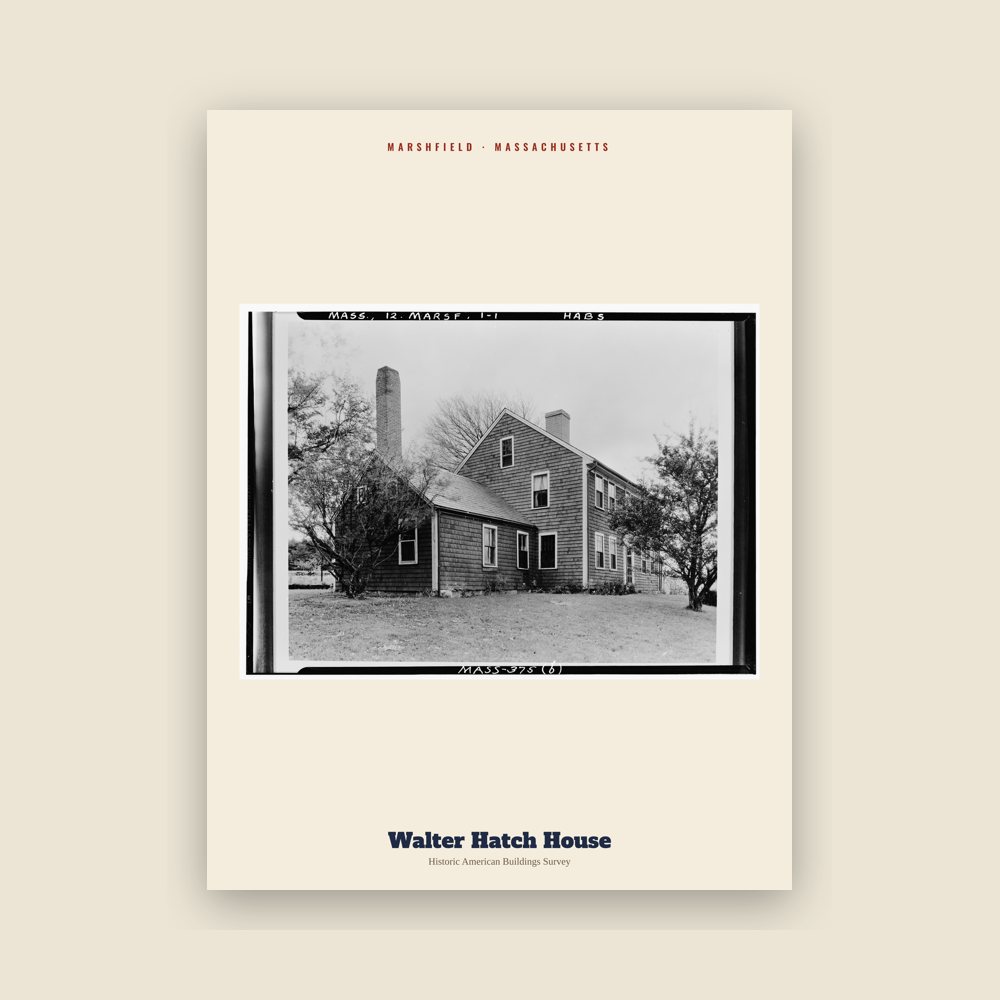 Marshfield Walter Hatch House Archive Print