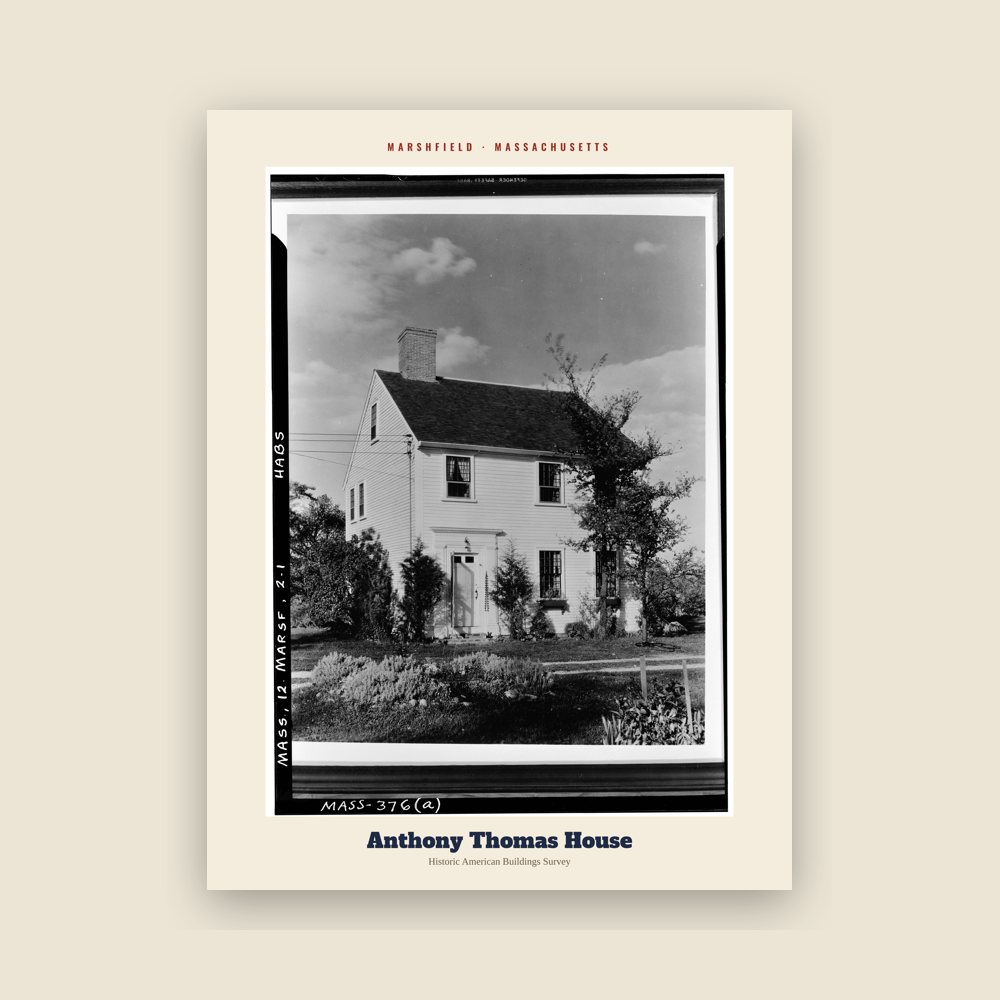 Marshfield Anthony Thomas House Archive Print
