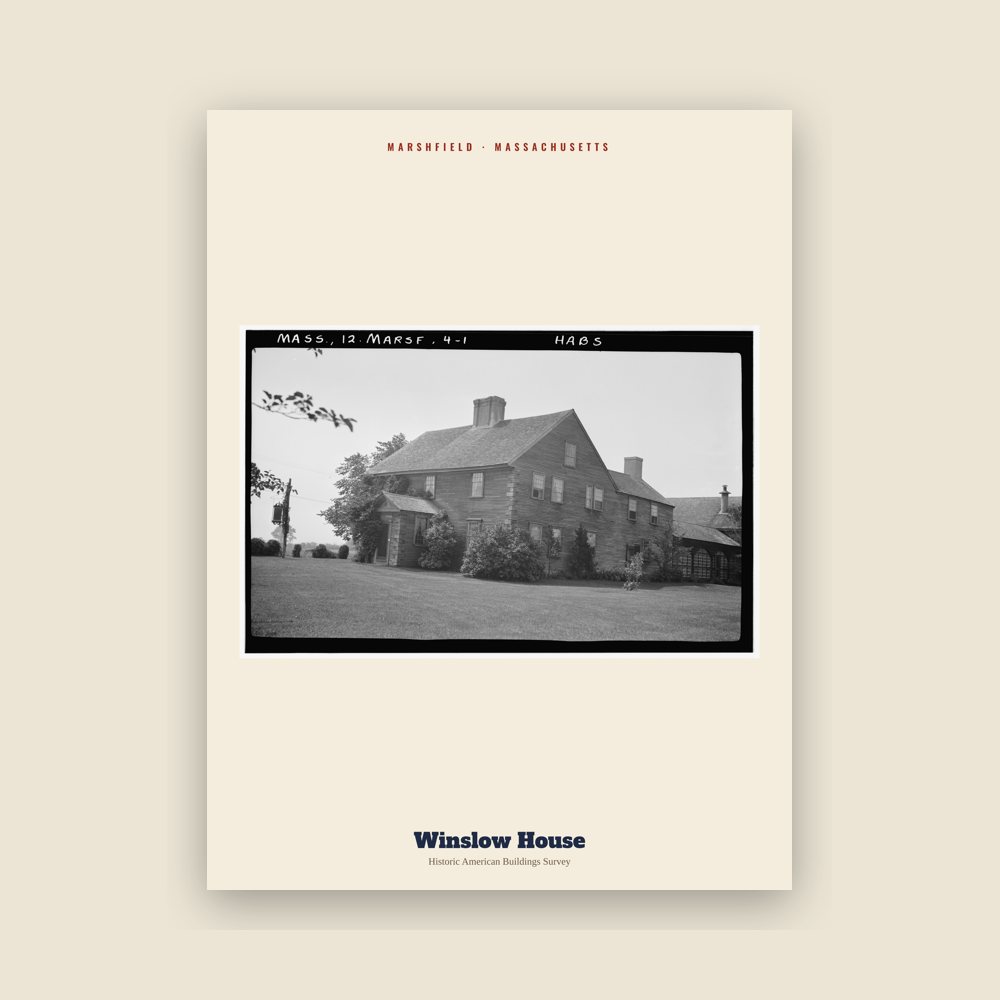 Marshfield Winslow House Archive Print
