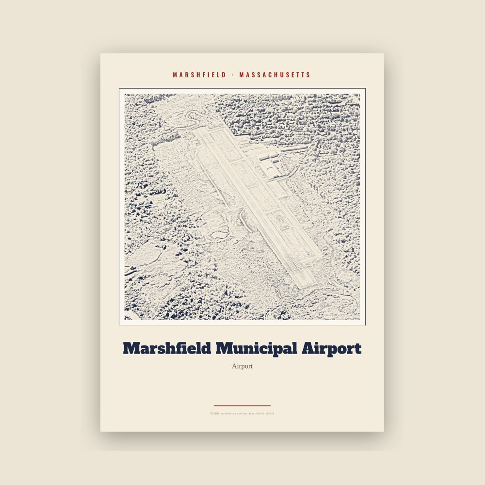 Marshfield Marshfield Municipal Airport Landmark Print