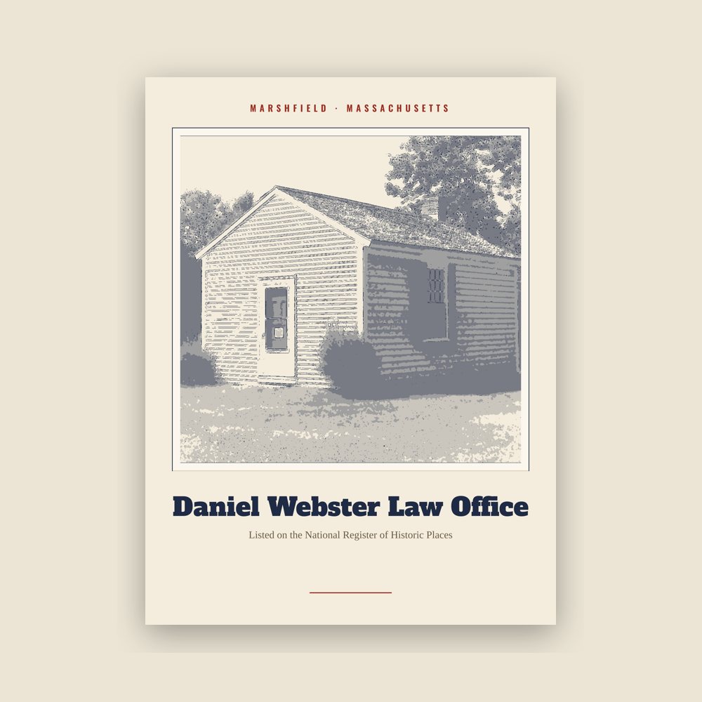 Marshfield Daniel Webster Law Office Landmark Print