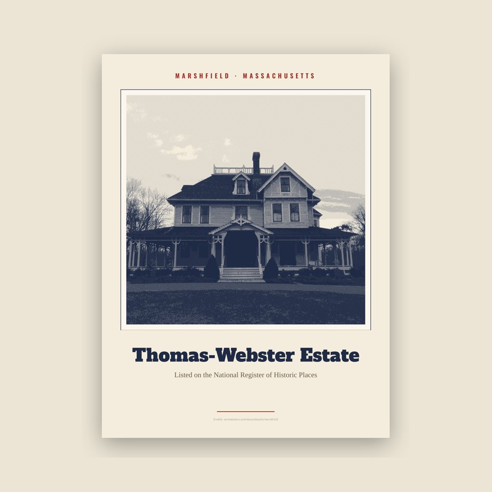 Marshfield Thomas-Webster Estate Landmark Print