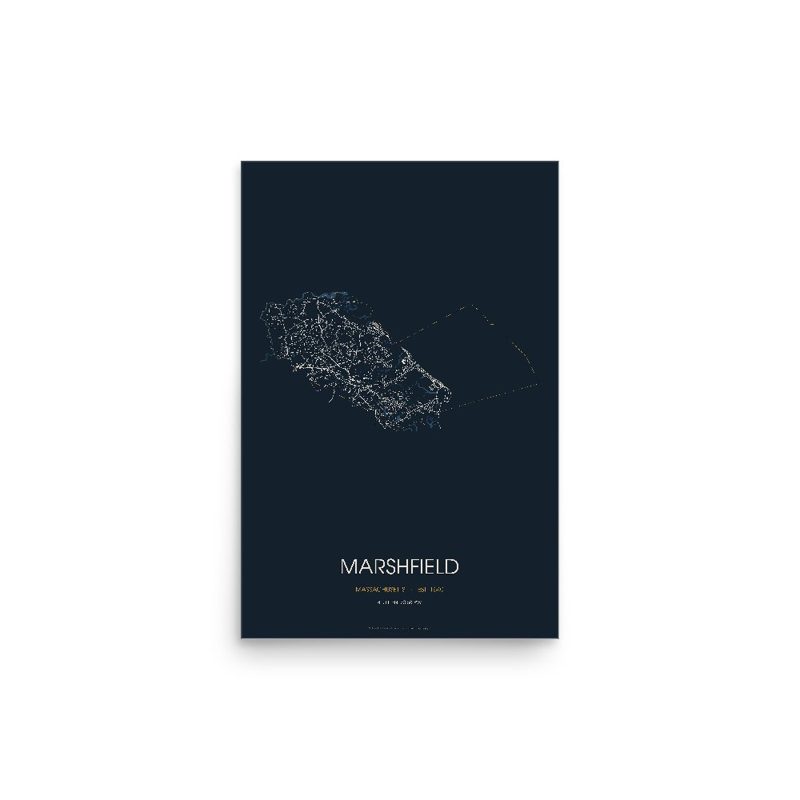 Marshfield Street Map Poster · Midnight