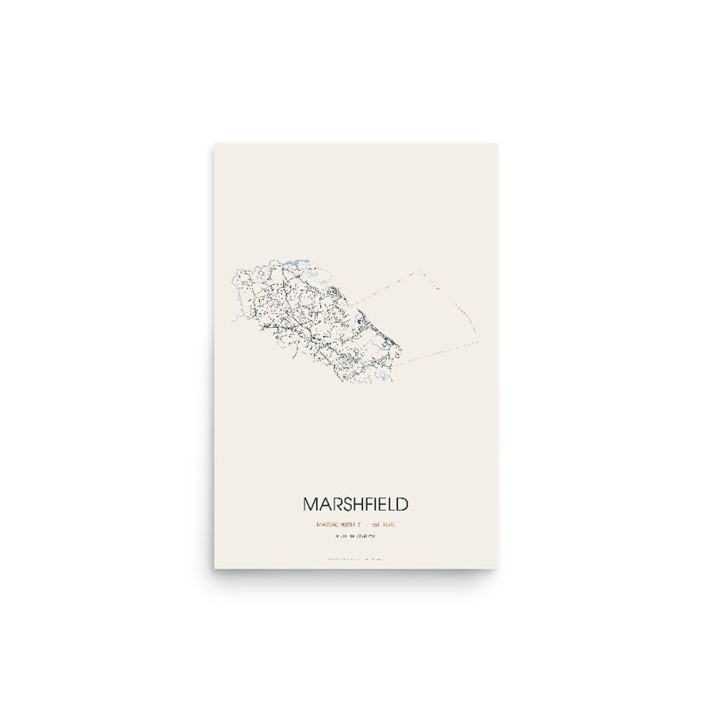 Marshfield Street Map Poster · Linen