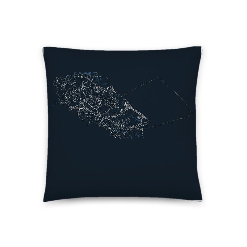Marshfield Map Throw Pillow