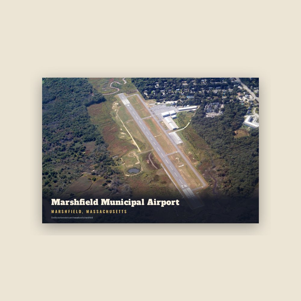 Marshfield Marshfield Municipal Airport Postcard
