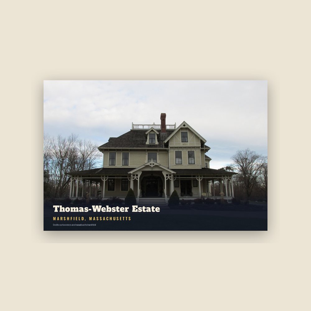 Marshfield Thomas-Webster Estate Postcard