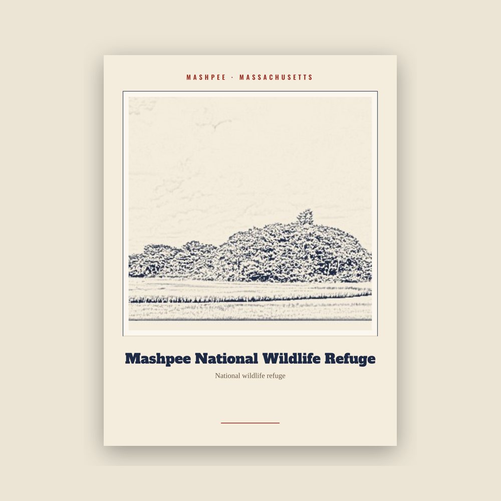 Mashpee Mashpee National Wildlife Refuge Landmark Print