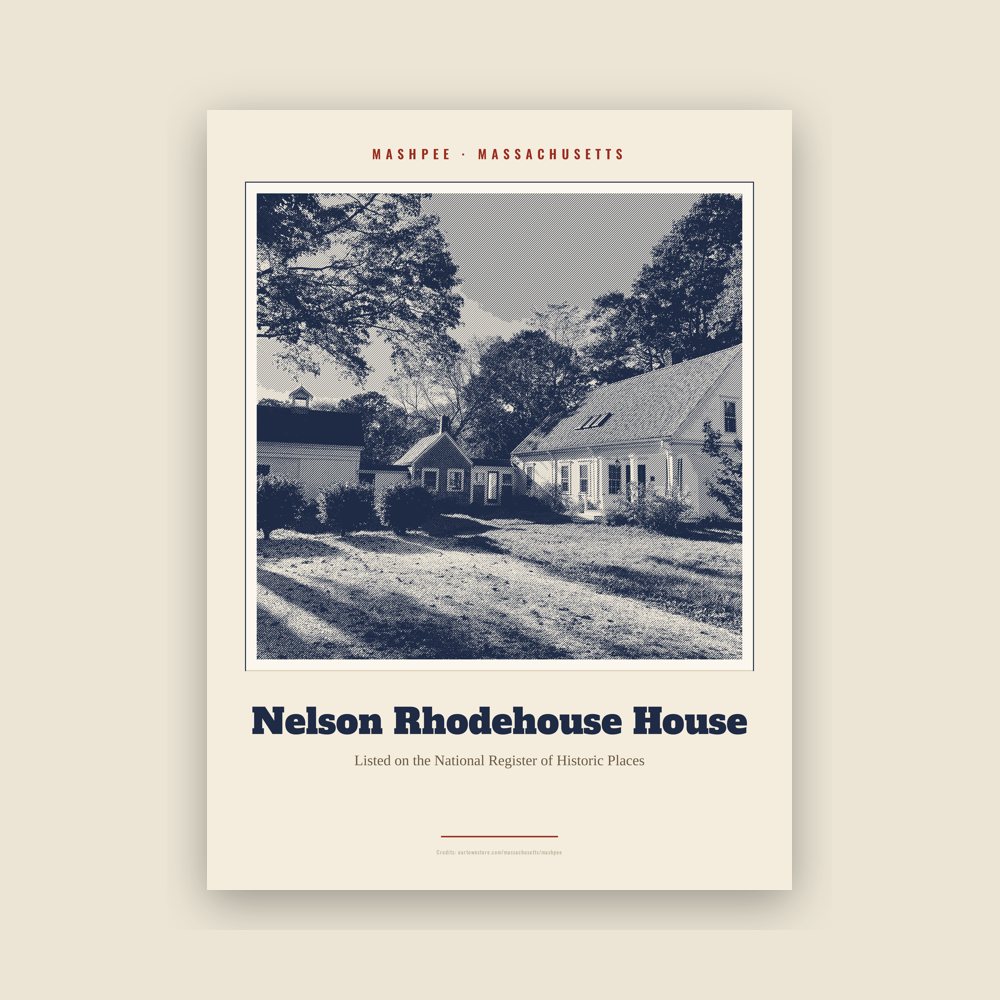 Mashpee Nelson Rhodehouse House Landmark Print