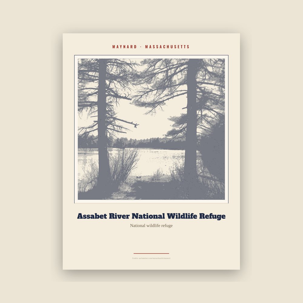 Maynard Assabet River National Wildlife Refuge Landmark Print