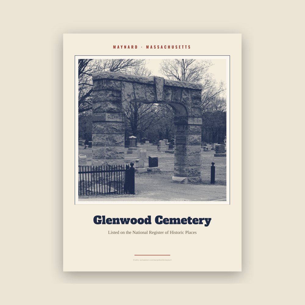 Maynard Glenwood Cemetery Landmark Print