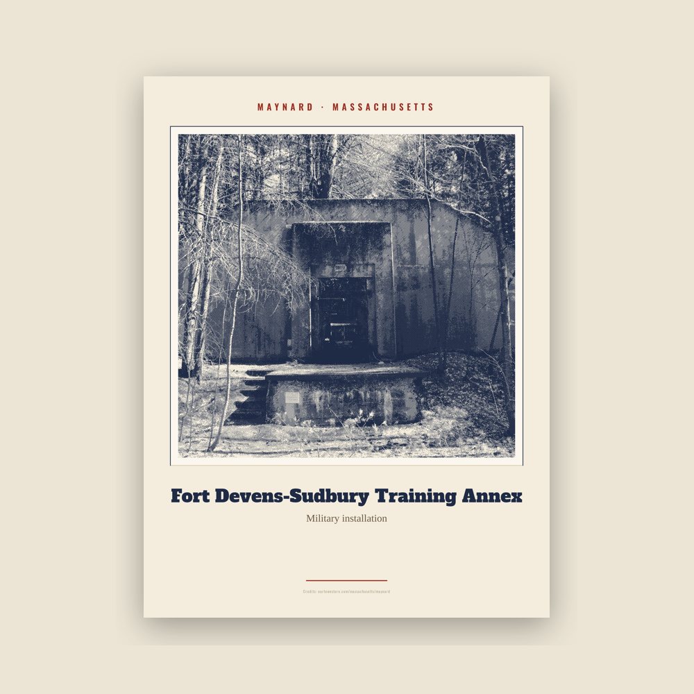 Maynard Fort Devens-Sudbury Training Annex Landmark Print