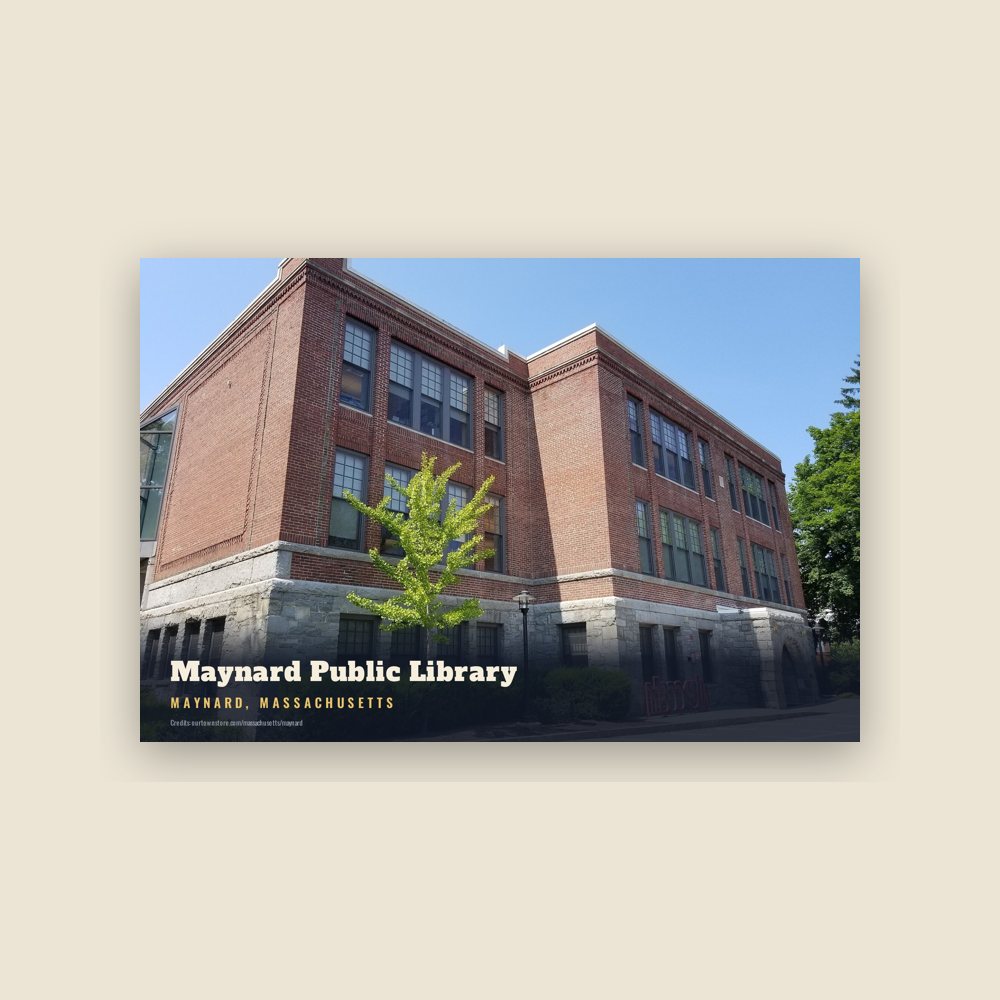 Maynard Maynard Public Library Postcard