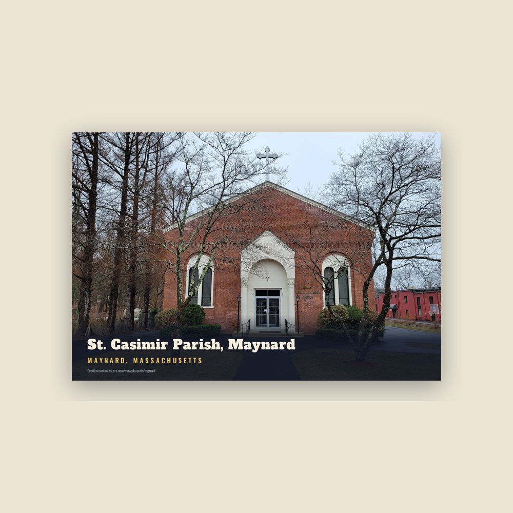 Maynard St. Casimir Parish, Maynard Postcard
