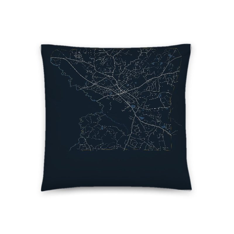 Medfield Map Throw Pillow