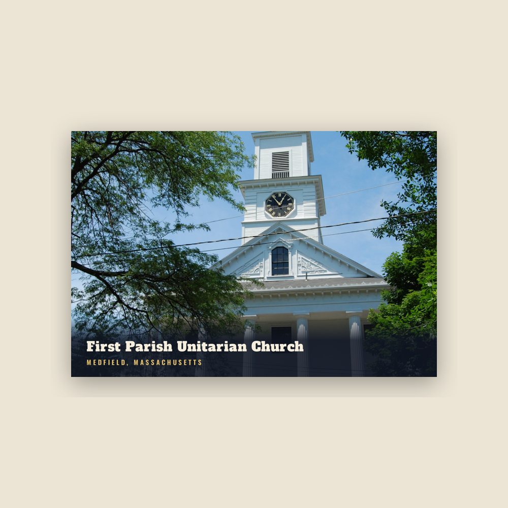 Medfield First Parish Unitarian Church Postcard
