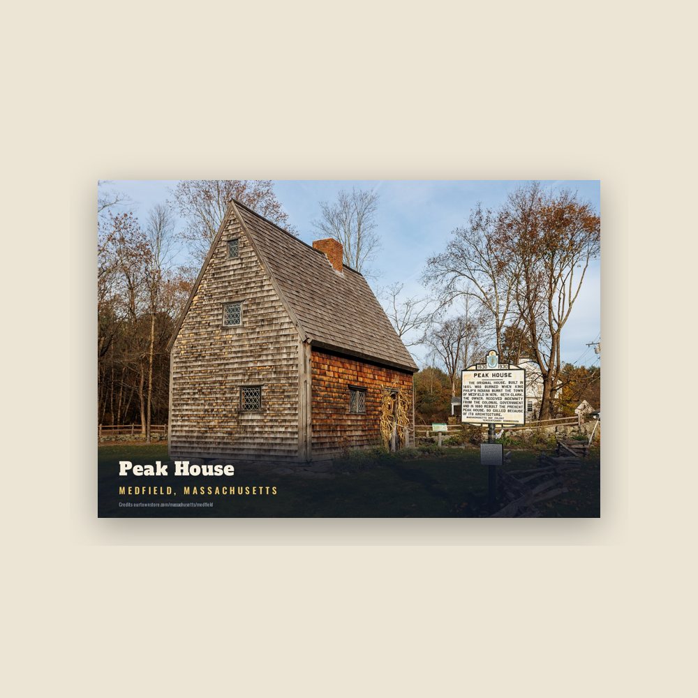 Medfield Peak House Postcard