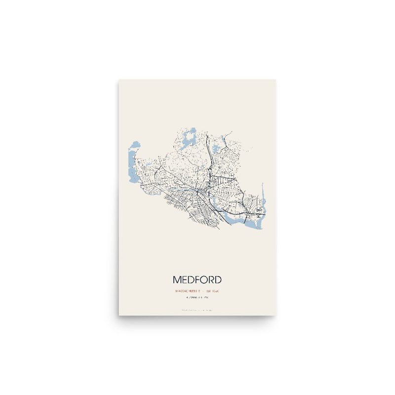 Medford Street Map Poster · Linen