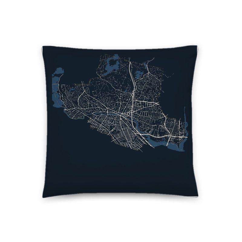 Medford Map Throw Pillow