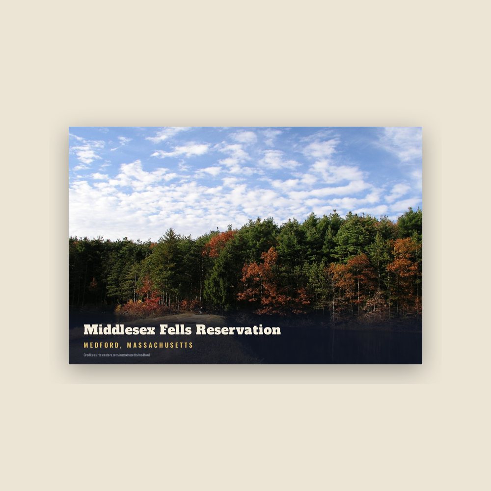 Medford Middlesex Fells Reservation Postcard