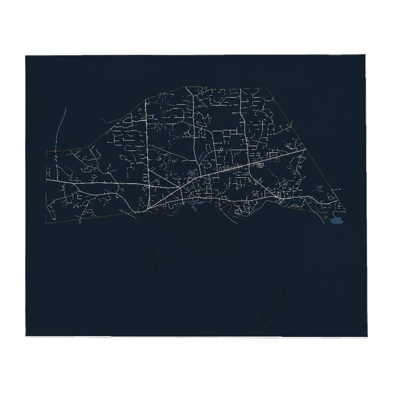 Medway Street Map Throw Blanket