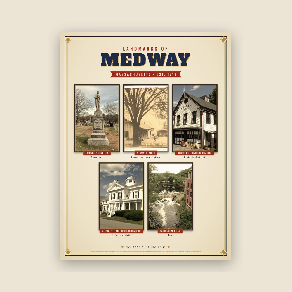 Medway Landmarks Photo Poster