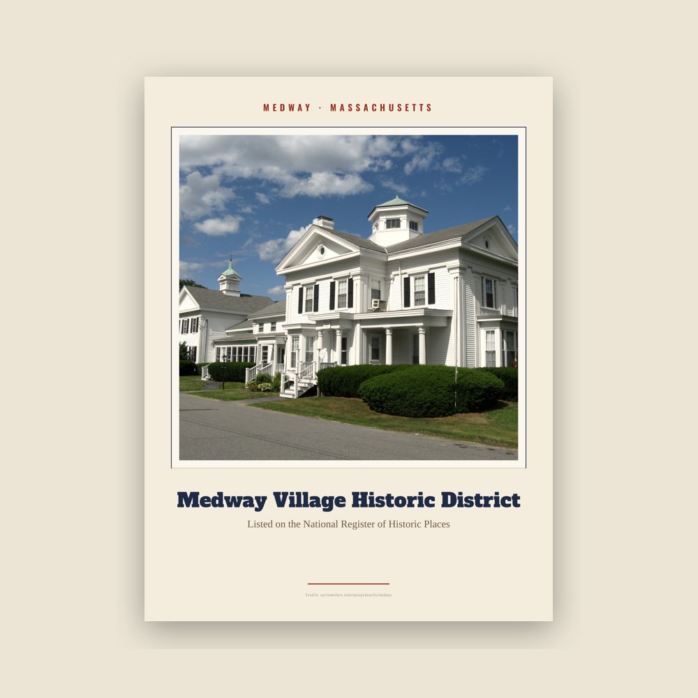 Medway Medway Village Historic District Landmark Print
