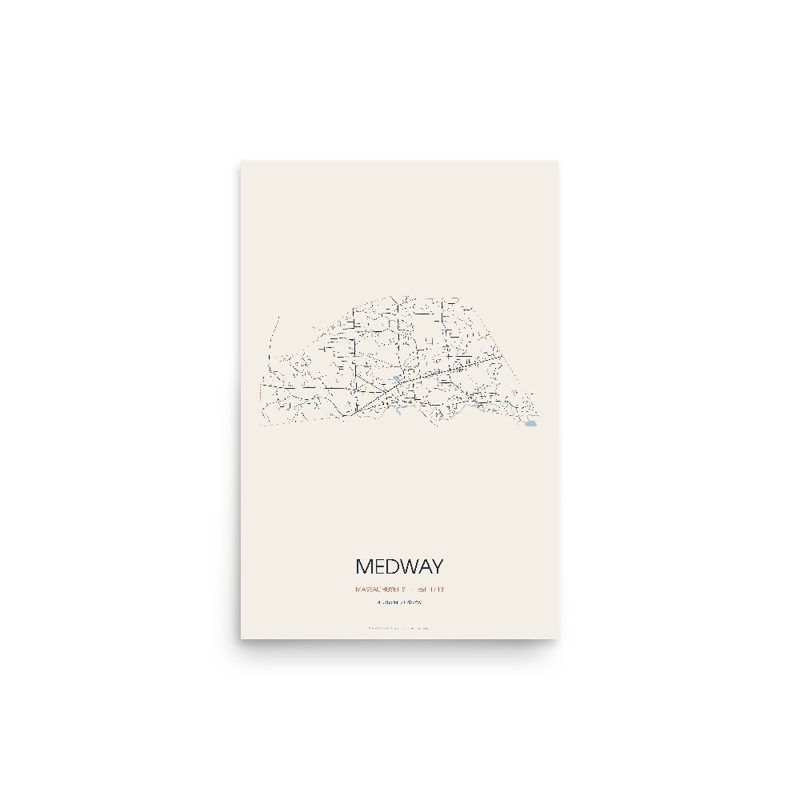 Medway Street Map Poster · Linen