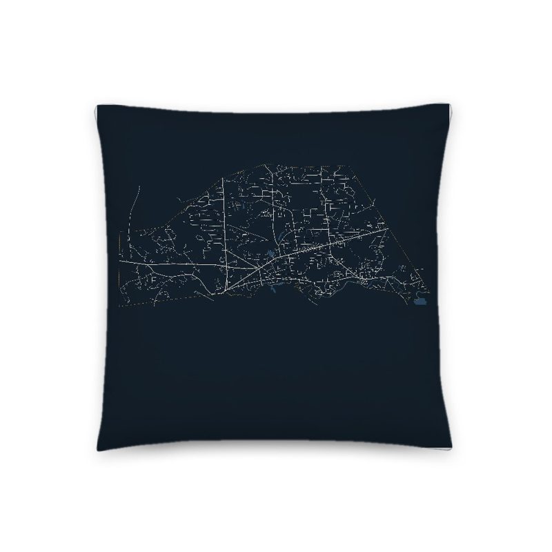 Medway Map Throw Pillow