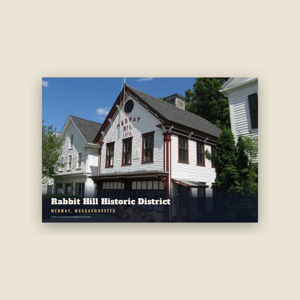 Medway Rabbit Hill Historic District Postcard