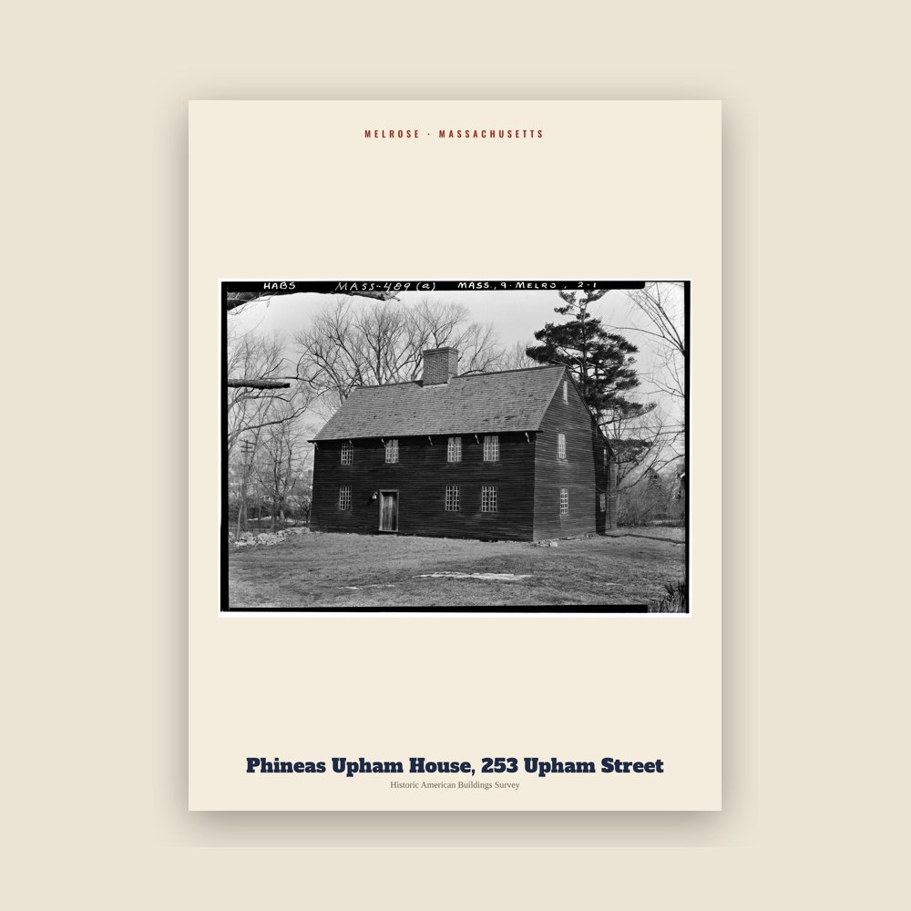 Melrose Phineas Upham House, 253 Upham Street Archive Print