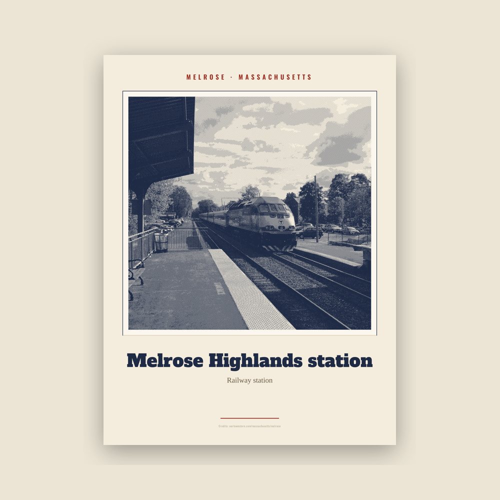 Melrose Melrose Highlands station Landmark Print