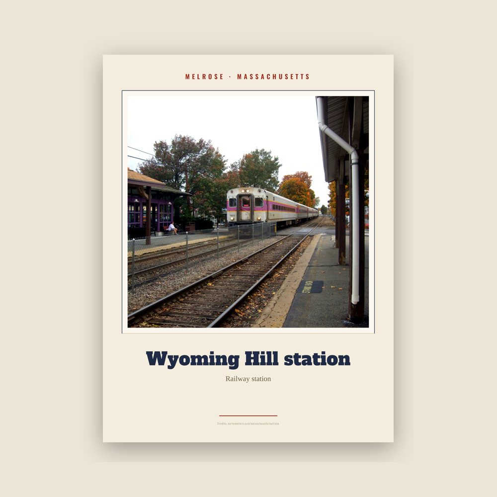 Melrose Wyoming Hill station Landmark Print