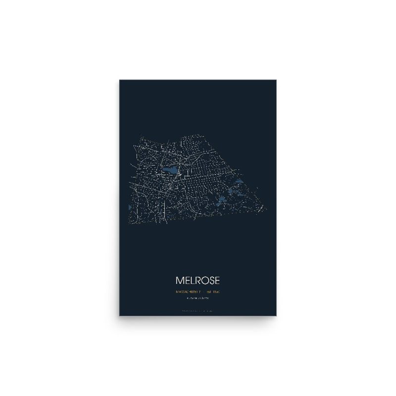 Melrose Street Map Poster · Midnight