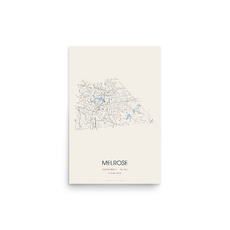 Melrose Street Map Poster · Linen