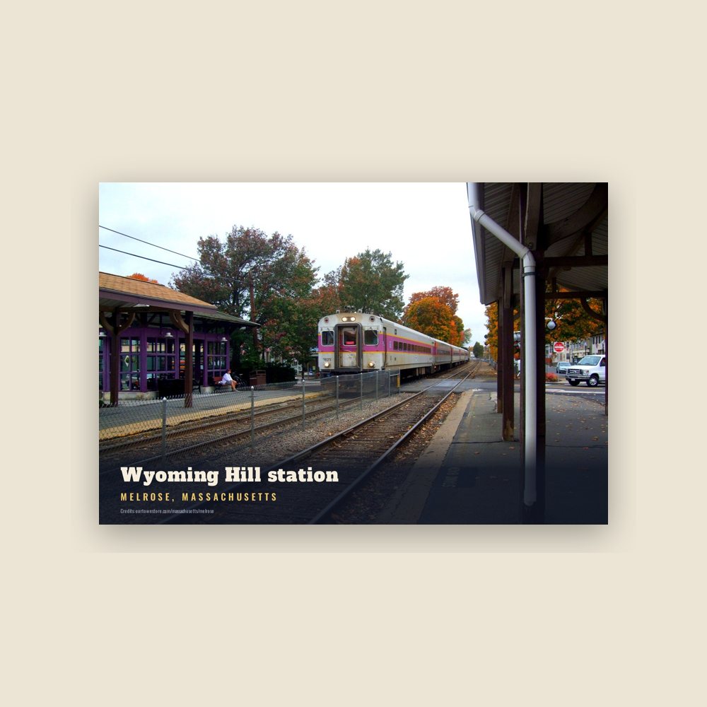 Melrose Wyoming Hill station Postcard