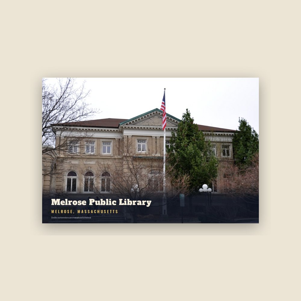 Melrose Melrose Public Library Postcard