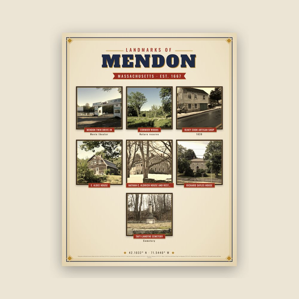 Mendon Landmarks Photo Poster