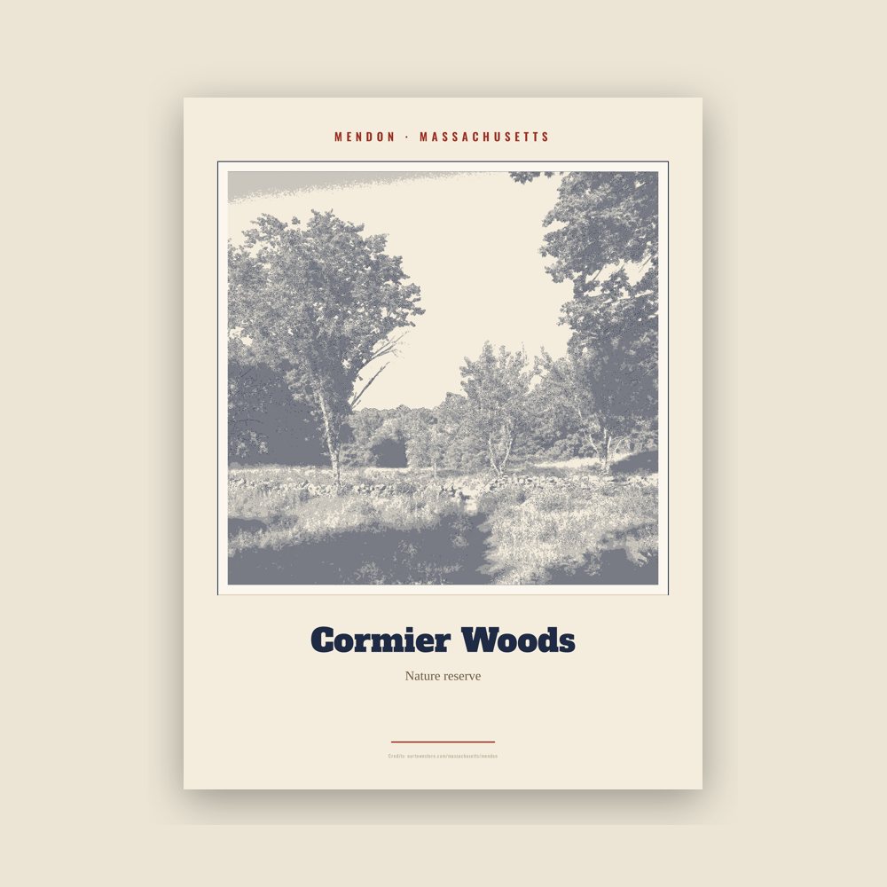 Mendon Cormier Woods Landmark Print