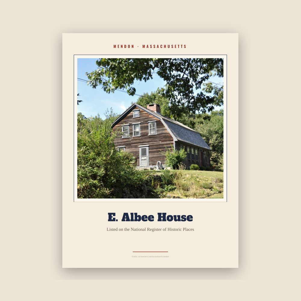 Mendon E. Albee House Landmark Print