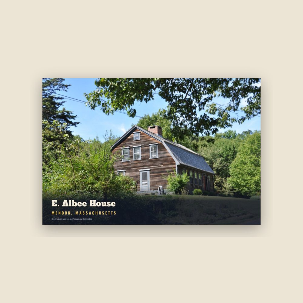 Mendon E. Albee House Postcard
