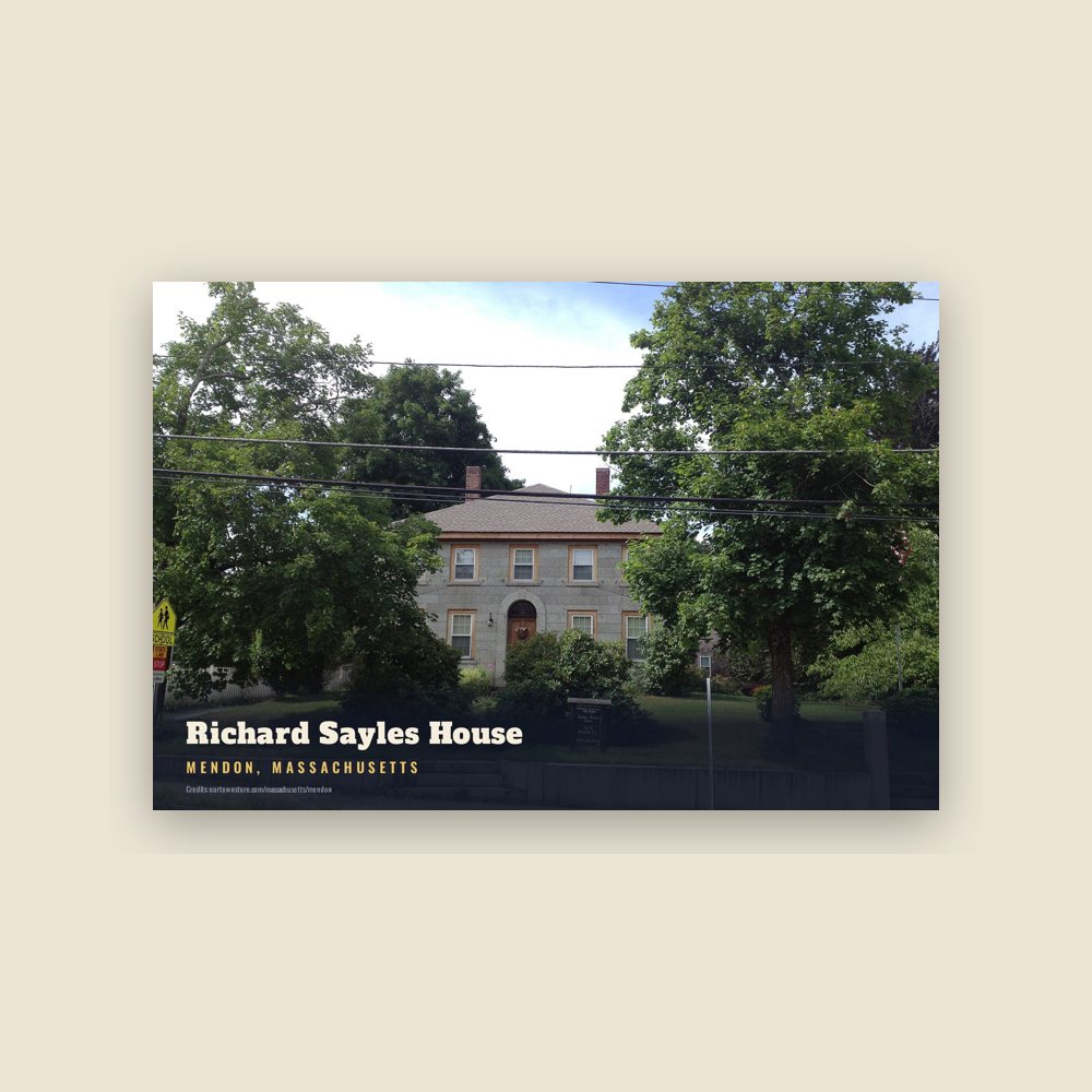 Mendon Richard Sayles House Postcard