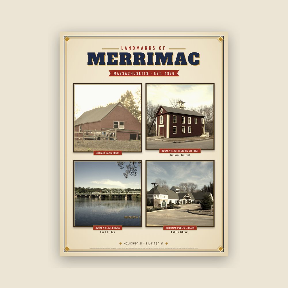 Merrimac Landmarks Photo Poster