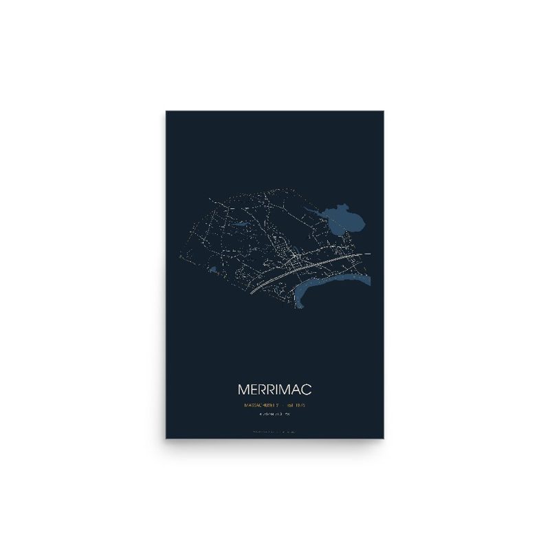Merrimac Street Map Poster · Midnight