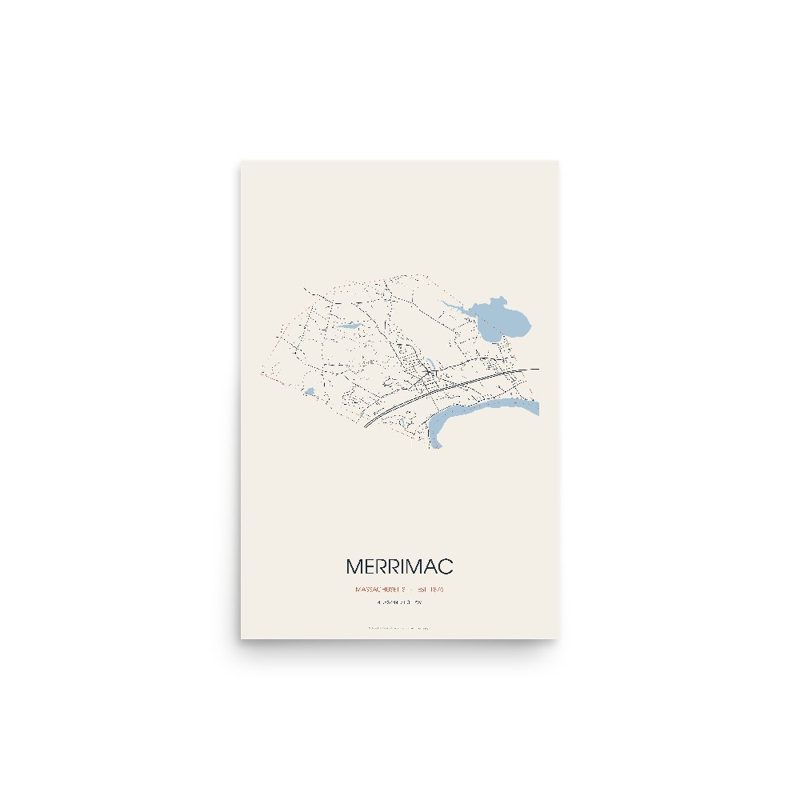 Merrimac Street Map Poster · Linen